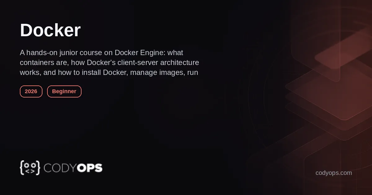 New Course Docker Beginner Container Orchestration 2026 Image